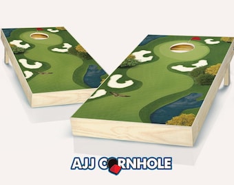 Hole in One Cornhole Set With Bags - Golf Cornhole Set - Golf Cornhole - Cornhole Set - Bean Bag Toss Set -