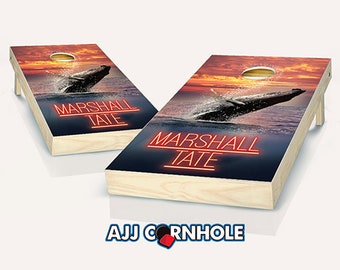 Custom Corn Hole Zig Zag Dock Graphic Cornhole Boards