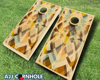 Retro Stained Color Me Cornhole Set with Bags - Cornhole Set  - Quality Cornhole Set - Stained Cornhole Set - Retro Cornhole Set