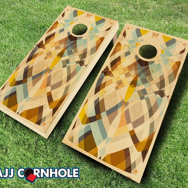 Retro Stained Color Me Cornhole Set with Bags - Cornhole Set  - Quality Cornhole Set - Stained Cornhole Set - Retro Cornhole Set
