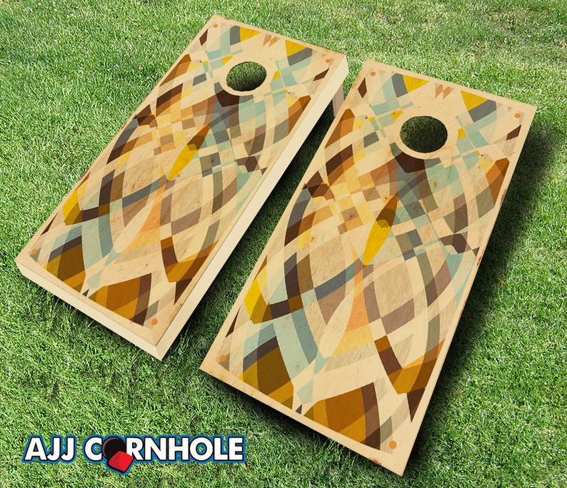 Retro Stained Color Me Cornhole Set with Bags Cornhole Set Quality Cornhole Set Stained Cornhole Set Retro Cornhole Set image 1