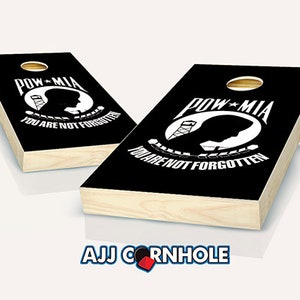 POW MIA Cornhole Set with Bags - Us Military Cornhole Set - Military Cornhole - Quality Cornhole Set - Never Forgotten Set - Military Set