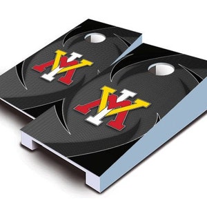 Officially Licensed VMI Swoosh Tabletop Cornhole Set with Bags - Desktop Cornhole - Mini Toss - Corn Toss - Mini Cornhole