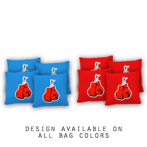 Boxing Cornhole Bags Set of 8 - 17 Colors To Choose From -Homemade Quality Regulation Cornhole Bags - Bean Bag Toss - Boxing Bean Bags