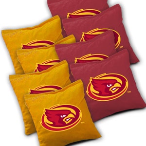 8 Cornhole Bean Bags w IOWA STATE CYCLONES ISU Fabric ACA Regulation Game Toss 