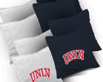 Officially Licensed UNLV Running Rebels Cornhole Bags Set of 8 - Top Quality - Regulation Cornhole Bags - Bean Bags - UNLV Cornhole