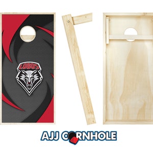 Officially Licensed New Mexico Lobos Swoosh Cornhole Set with Bags Bean Bag Toss New Mexico Cornhole Corn Toss Corn hole image 2