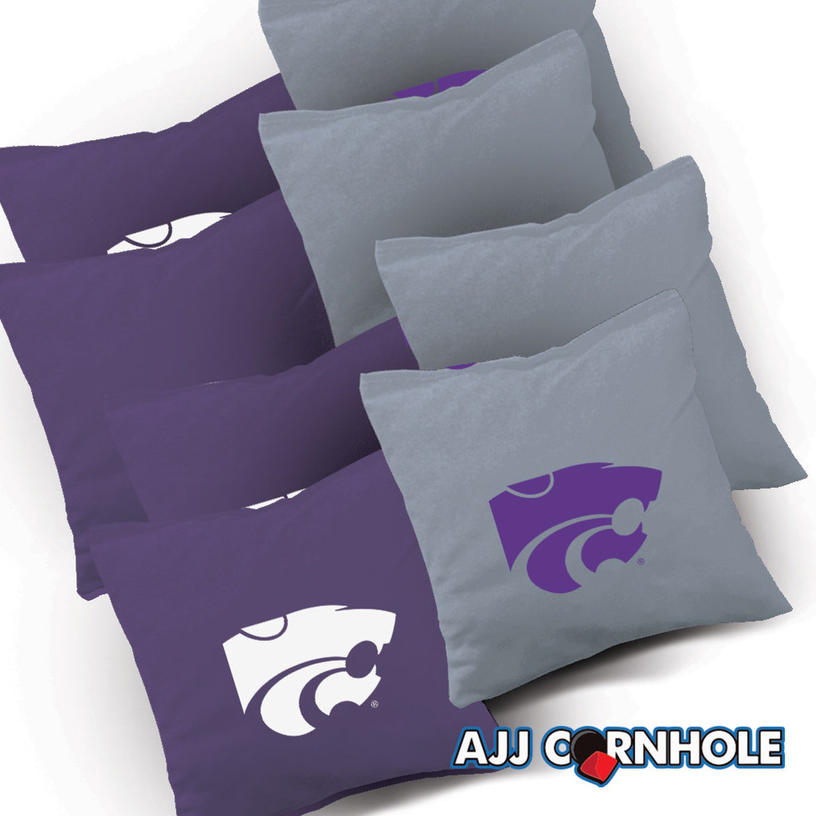 thumbnail image 2 of 8 Cornhole Bags – Kansas State Wildcats Bean Bags For Corn Hole Tailgate Toss (Handcrafted USA) 2 of 5