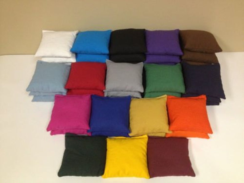 Foliage Circle Monogram Cornhole Bags Set of 8-17 Colors to Choose From-Homemade Quality Regulation Cornhole Bags-Bean Bag Toss image 2