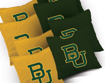 Officially Licensed Baylor Bears Cornhole Bags Set of 8 - Top Quality - Regulation Cornhole Bags - Bean Bags