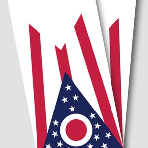 Ohio State Flag Cornhole Wraps - Cornhole Wraps - Cornhole Skins - State Flag Cornhole Wrap