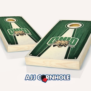 Officially Licensed Ohio Bobcats Pyramid Stained Cornhole Set With Bags ...