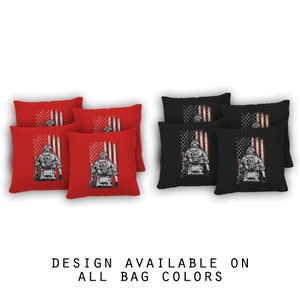 American Soldier Cornhole Bags Set of 8 - 17 Colors To Choose From - Homemade Quality Regulation Cornhole Bags - Bean Bag Toss