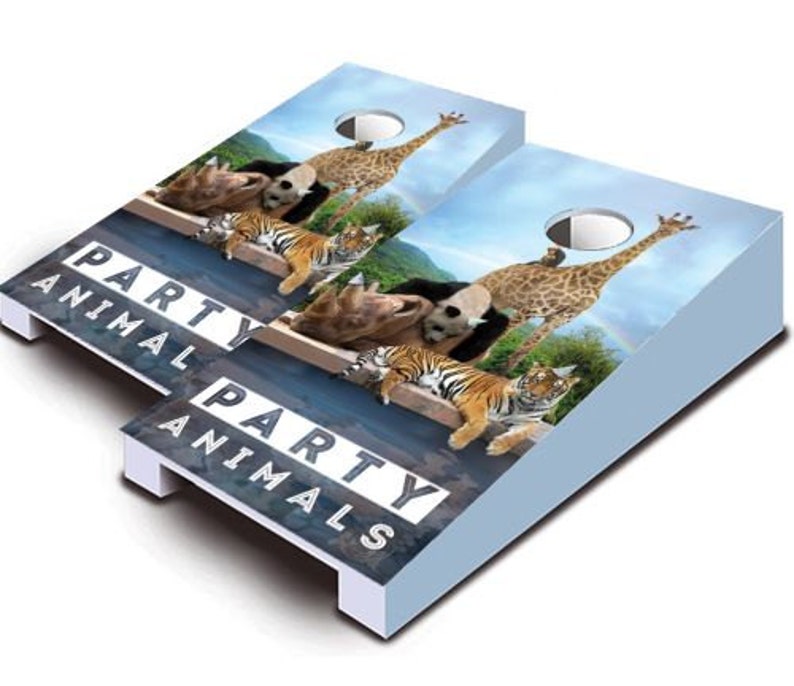 Mini Cornhole Desktop Cornhole Party Animal Tabletop Cornhole Set with Bags Mini Toss Corn Toss