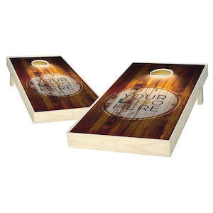Custom Cornhole Set - Add Your Logo Here - Custom Lit Barn Cornhole Boards - Custom Bag Toss - Outdoor Lawn Game - Regulation Size