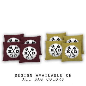 Personalized Key Initials Cornhole Bags Set of 8 - 17 Colors To Choose From -Homemade Quality Regulation Cornhole Bags - Bean Bag Toss
