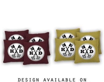 Personalized Key Initials Cornhole Bags Set of 8 - 17 Colors To Choose From -Homemade Quality Regulation Cornhole Bags - Bean Bag Toss