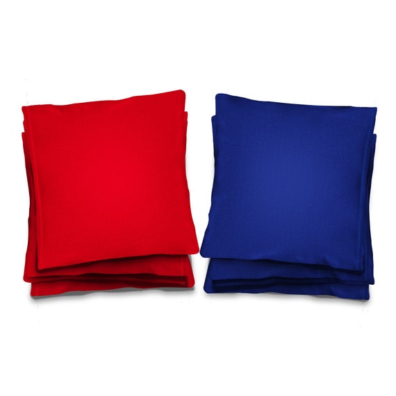 Regulation Cornhole Bags Set Of 8 - Weatherproof Duck Cloth Bean Bags With Carry Case