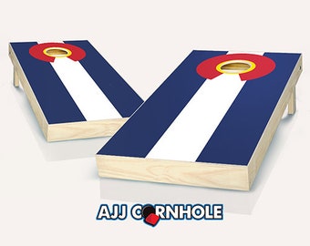 Colorado State Flag Cornhole Set With Bags - Cornhole Set - Colorado Cornhole - Cornhole Set - Bean Bag Toss Set -