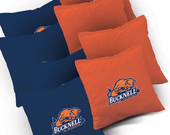 Officially Licensed Bucknell Bison Cornhole Bags Set of 8 - Top Quality - Regulation Cornhole Bags - Bean Bags