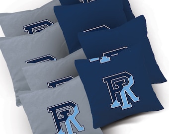 Officially Licensed Rhode Island Rams Cornhole Bags Set of 8 - Top Quality - Regulation Cornhole Bags - Bean Bags