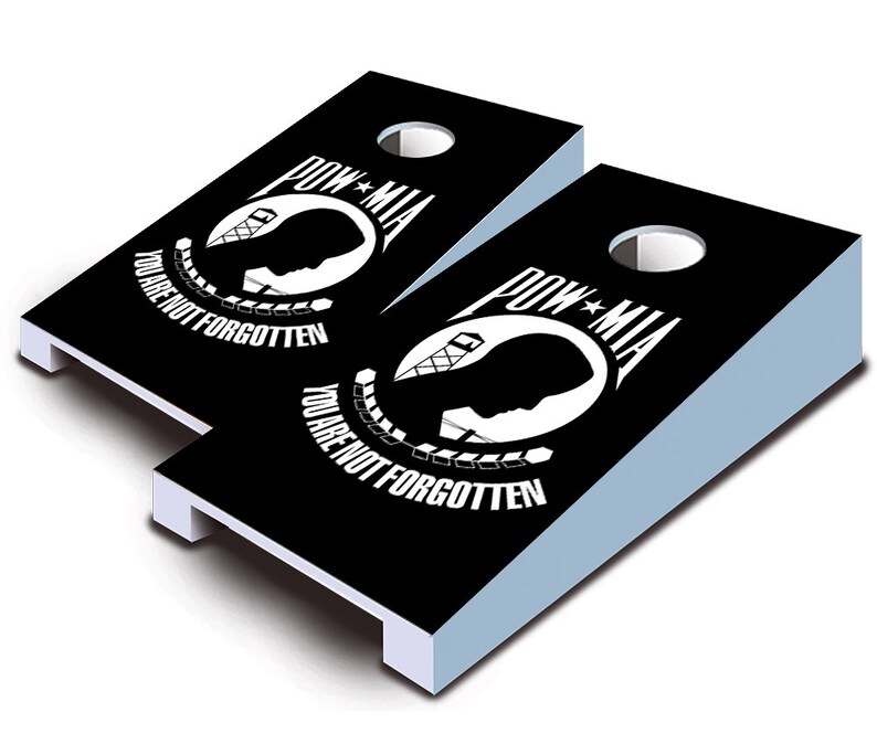 POW MIA Tabletop Cornhole Set with Bags Corn Toss Desktop Cornhole Mini Toss Mini Cornhole