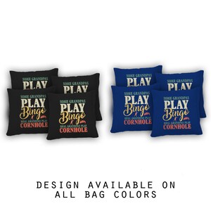 Grandpa Cornhole Bags Set of 8 - 17 Colors To Choose From - Homemade Quality Regulation Cornhole Bags - Bean Bag Toss