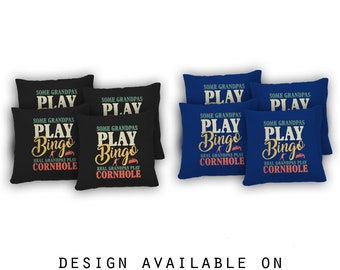 Grandpa Cornhole Bags Set of 8 - 17 Colors To Choose From - Homemade Quality Regulation Cornhole Bags - Bean Bag Toss