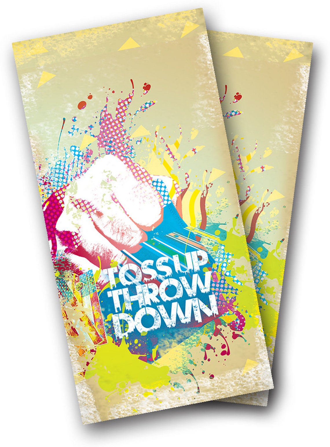 Tossed Wraps Toss up Throw Down Cornhole Wraps - Cornhole Wraps - Cornhole Skins ...