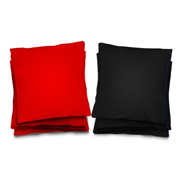 All Weather Cornhole Bags Set of 8 - 4 Red and 4 Black Cornhole Bags - All Weather Cornhole Bags - Bean Bag Toss - Cornhole Bags