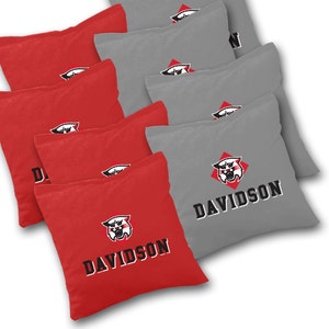 Officially Licensed Davidson Wildcats Cornhole Bags Set of 8 - Top Quality - Regulation Cornhole Bags - Bean Bags