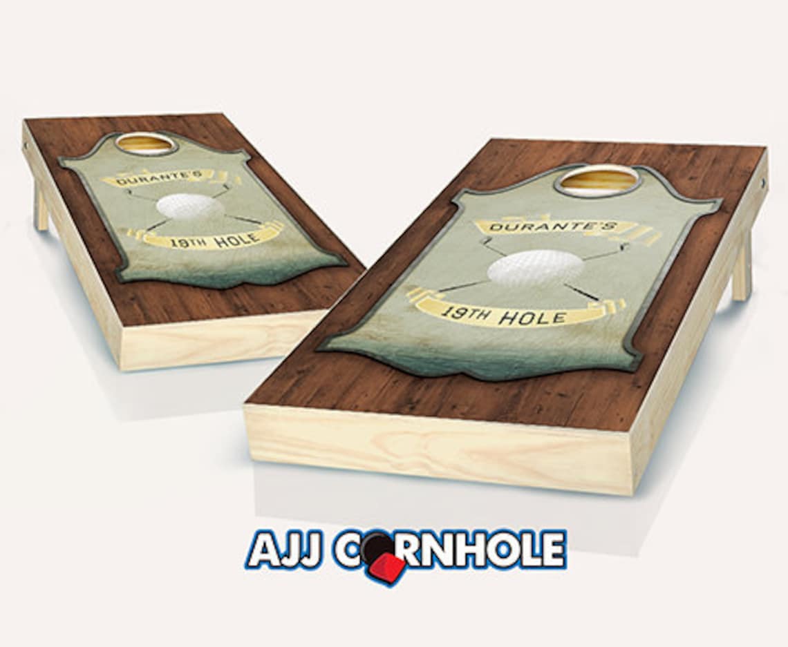 Personalized Golf Cornhole Set W/ Bags Cornhole Set Etsy