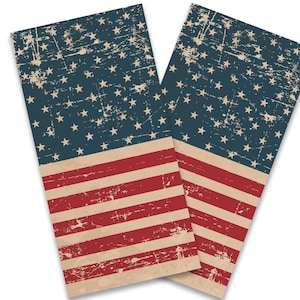Retro American Flag Cornhole Wraps - Cornhole Wraps - Cornhole Skins - Vinyl Wrap