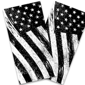 Black and White Grunge American Flag Cornhole Wraps - Cornhole Wraps - Cornhole Skins - Vinyl Wrap