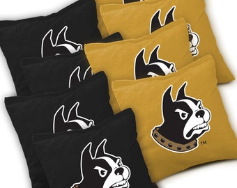 Officially Licensed Wofford Terriers Cornhole Bags Set of 8 - Top Quality - Regulation Cornhole Bags - Bean Bags