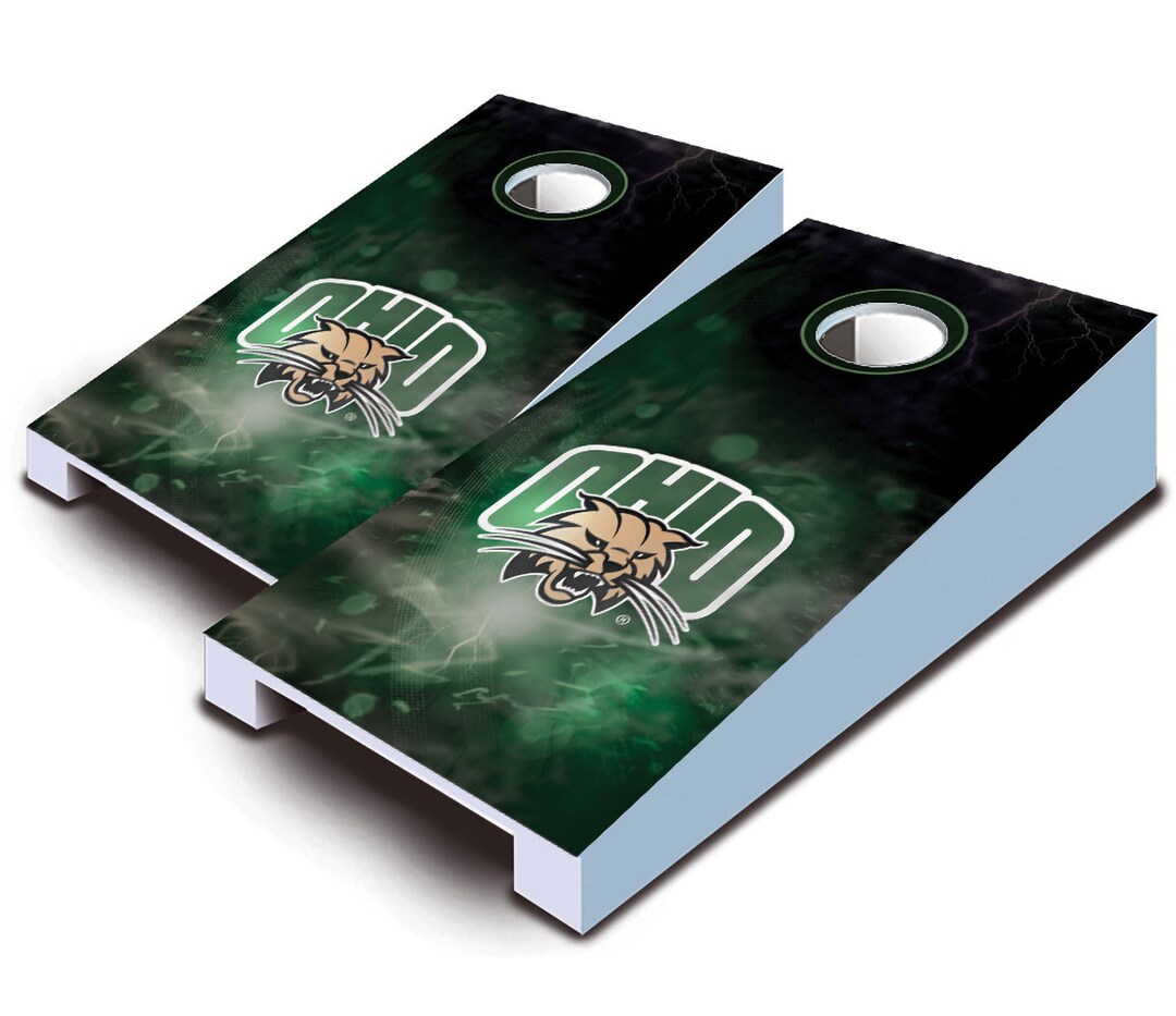 Officially Licensed Ohio Bobcats Smoke Cornhole Set With Bags - Desktop ...