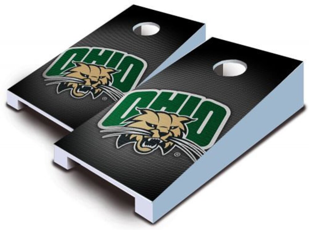 Officially Licensed Ohio Bobcats Slanted Tabletop Cornhole Set With ...