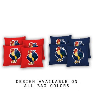 Rooster Cornhole Bags Set of 8 - 17 Colors To Choose From -Homemade Quality Regulation Cornhole Bags -Bean Bag Toss - Rooster