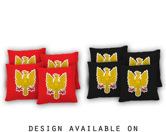 Heraldic Polish Cornhole Bags Set of 8 - 17 Colors To Choose From -Homemade Quality Regulation Cornhole Bags - Bean Bag Toss - Polish Bags