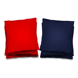 All Weather Cornhole Bags Set of 8 - 4 Red and 4 Navy Blue Cornhole Bags - All Weather Cornhole Bags - Bean Bag Toss - Cornhole Bags