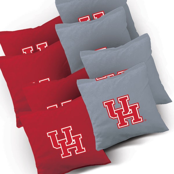 Officially Licensed University of Houston Cougars Cornhole Bags Set of 8 - Top Quality - Regulation Cornhole Bags - Bean Bags