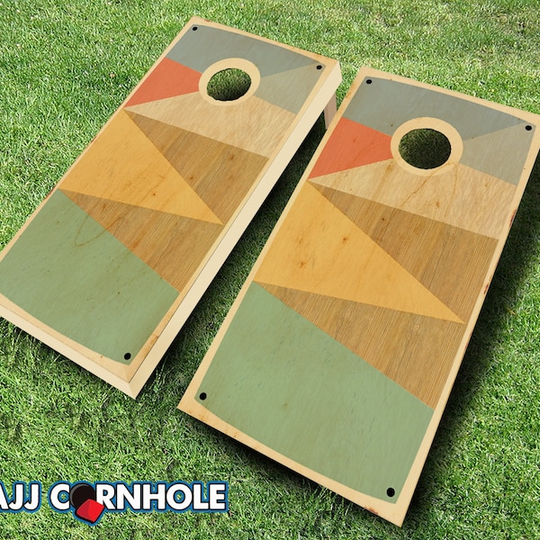 Retro Stained Boat Shoe Cornhole Set with Bags - Cornhole Set  - Quality Cornhole Set - Stained Cornhole Set - Retro Cornhole Set