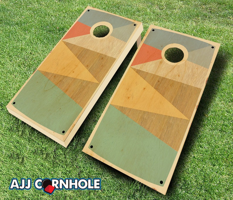 Retro Stained Boat Shoe Cornhole Set with Bags Cornhole Set Quality Cornhole Set Stained Cornhole Set Retro Cornhole Set image 1
