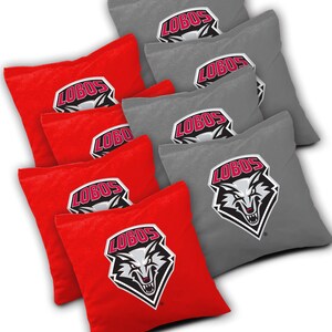 Officially Licensed New Mexico Lobos Swoosh Cornhole Set with Bags Bean Bag Toss New Mexico Cornhole Corn Toss Corn hole image 3