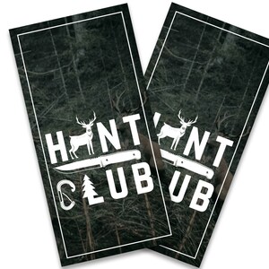 Hunt Club Deer Cornhole Wraps - Cornhole Wraps - Cornhole Skins - Vinyl Wrap