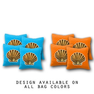 Clamshell Cornhole Bags Set of 8 - 17 Colors To Choose From -Homemade Quality Regulation Cornhole Bags -Bean Bag Toss