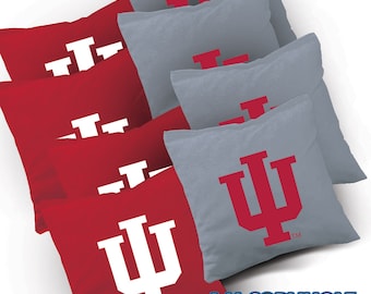Officially Licensed Indiana Hoosiers Cornhole Bags Set of 8 - Top Quality - Regulation Cornhole Bags - Bean Bags