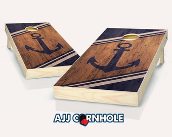 Anchor Cornhole Set With Bags - Cornhole Set - Anchor Cornhole - Cornhole Set - Bean Bag Toss Set -