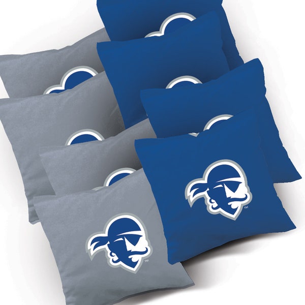 Officially Licensed Seton Hall Pirates Cornhole Bags Set of 8 - Top Quality - Regulation Cornhole Bags - Bean Bags