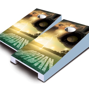 Alien Athlete Tabletop Cornhole Set with Bags - Desktop Cornhole - Mini Toss - Corn Toss - Mini Cornhole